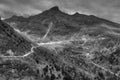 Curvy roads , Silk trading route between China and India Royalty Free Stock Photo