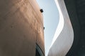 The curvy shape of MAXXI in Rome Royalty Free Stock Photo