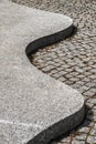 Curvy sidewalk at the Dr. Seuss Museum in Springfield Massachusetts