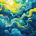 curvy waves background