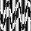 Curvy, waving lines abstract geometry element. Monochrome distorted stripes, random lines pattern