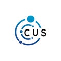 CUS letter logo design on white background. CUS creative initials letter logo concept. CUS letter design