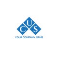 CUS letter logo design on white background. CUS creative initials letter logo concept. CUS letter design
