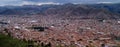 Panoramic view of the beautiful city of Cusco (Peru) Royalty Free Stock Photo