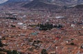 Panoramic view of the beautiful city of Cusco (Peru) Royalty Free Stock Photo