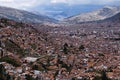 Panoramic view of the beautiful city of Cusco (Peru) Royalty Free Stock Photo