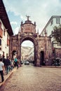 Arch of Santa Clara in Cusco, Peru. Royalty Free Stock Photo