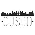 Cusco Peru. City Skyline. Silhouette City. Design Vector. Famous Monuments.