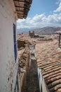 Cusco, Peru - Dec 5, 2022: Views over the rooftops of Cusco Royalty Free Stock Photo