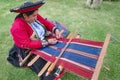 Cusco, Peru - Dec 4, 2022: Weavers from the Cusco Centre for Traditional Textiles Royalty Free Stock Photo