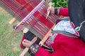 Cusco, Peru - Dec 4, 2022: Weavers from the Cusco Centre for Traditional Textiles Royalty Free Stock Photo