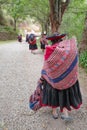 Cusco, Peru - Dec 4, 2022: Weavers from the Cusco Centre for Traditional Textiles Royalty Free Stock Photo