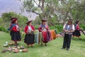 Cusco, Peru - Dec 4, 2022: Weavers from the Cusco Centre for Traditional Textiles Royalty Free Stock Photo