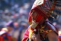 Cusco, Peru, Men Dressed In Traditional Inca Costumes For Inti Raymi ,Ceremony King