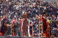 Cusco, Peru, Men and Women Dressed In Traditional Inca Costumes For Inti Raymi ,Ceremony King