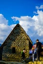 Panorama of the Machu Picchu or Machu Pikchu panoramic view in Peru. Machu Picchu is a Inca site located in the Cusco Region in Pe