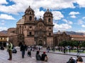 Spanish Colonial La Catedra in the Plaza De Armas in Cusco, Peru. Royalty Free Stock Photo