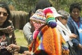 Cusco, PerÃÂº; December 20, 2018, native man, Peruvian elder, in ritual to coca