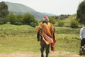 Cusco, PerÃÂº; December 20, 2018, native man, Peruvian elder, in ritual to coca