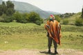 Cusco, PerÃÂº; December 20, 2018, native man, Peruvian elder, in ritual to coca