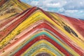 Cusco Region, Peru.  Rainbow Mountain Montana de Siete Colores Royalty Free Stock Photo