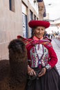 Cusco woman in traditional clothing