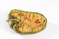Cuscus, oven-roasted green pepper stuffed with couscous with vegetables