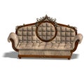 Cushy sofa of louis XV. Royalty Free Stock Photo