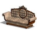 Cushy sofa of louis XV. Royalty Free Stock Photo