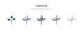 Cuspicate icon in different style vector illustration. two colored and black cuspicate vector icons designed in filled, outline,