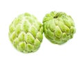 Custard apple fruit,Annona squamosa on white background