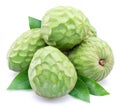 Custard apples isolated on white background Royalty Free Stock Photo