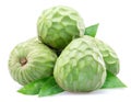 Custard apples isolated on white background Royalty Free Stock Photo