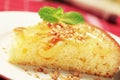 Custard cream sponge cake Royalty Free Stock Photo