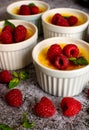 Custard creme caramel flan dessert Royalty Free Stock Photo