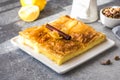 `Galaktoboureko` or bougatsa Greek traditional dessert