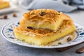 `Galaktoboureko` or bougatsa Greek traditional dessert