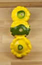 Custard Marrow Squash on cutting board