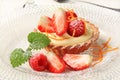 Custard tart with fruit Royalty Free Stock Photo