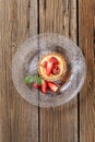 Custard tart with fruit Royalty Free Stock Photo