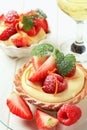 Custard tart with fruit Royalty Free Stock Photo