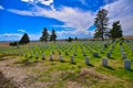 Custer national cemetery crow agency Montana Royalty Free Stock Photo