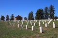 Custer National Cemetery at Little Bighorn Battlefield National Royalty Free Stock Photo