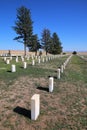 Custer National Cemetery at Little Bighorn Battlefield National Royalty Free Stock Photo