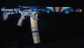 Custom AR15 pistol isolated on black HDR Royalty Free Stock Photo