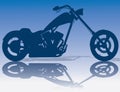 Custom Blue Chopper Royalty Free Stock Photo