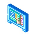 custom build open case gaming pc isometric icon vector illustration Royalty Free Stock Photo