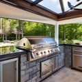 2 A custom-built outdoor kitchen with a pizza oven, grill, and sink for the ultimate outdoor cooking experience5, Generative AI
