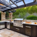 2 A custom-built outdoor kitchen with a pizza oven, grill, and sink for the ultimate outdoor cooking experience2, Generative AI