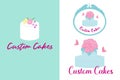 Custom Cakes Logo and Icon